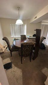 Traditional Wood Dining Table Set - Image 2