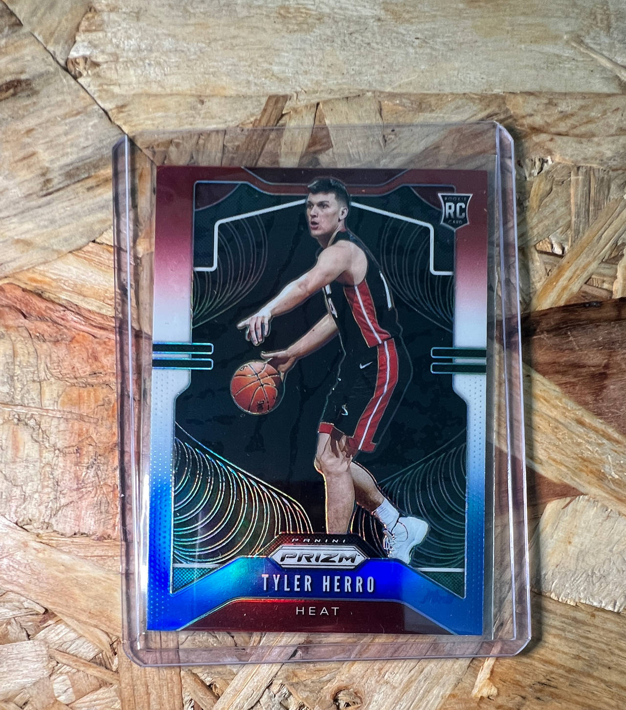 2019-20 Panini Prizm Tyler Herro Rookie Card #252 Red White Blue Prizm