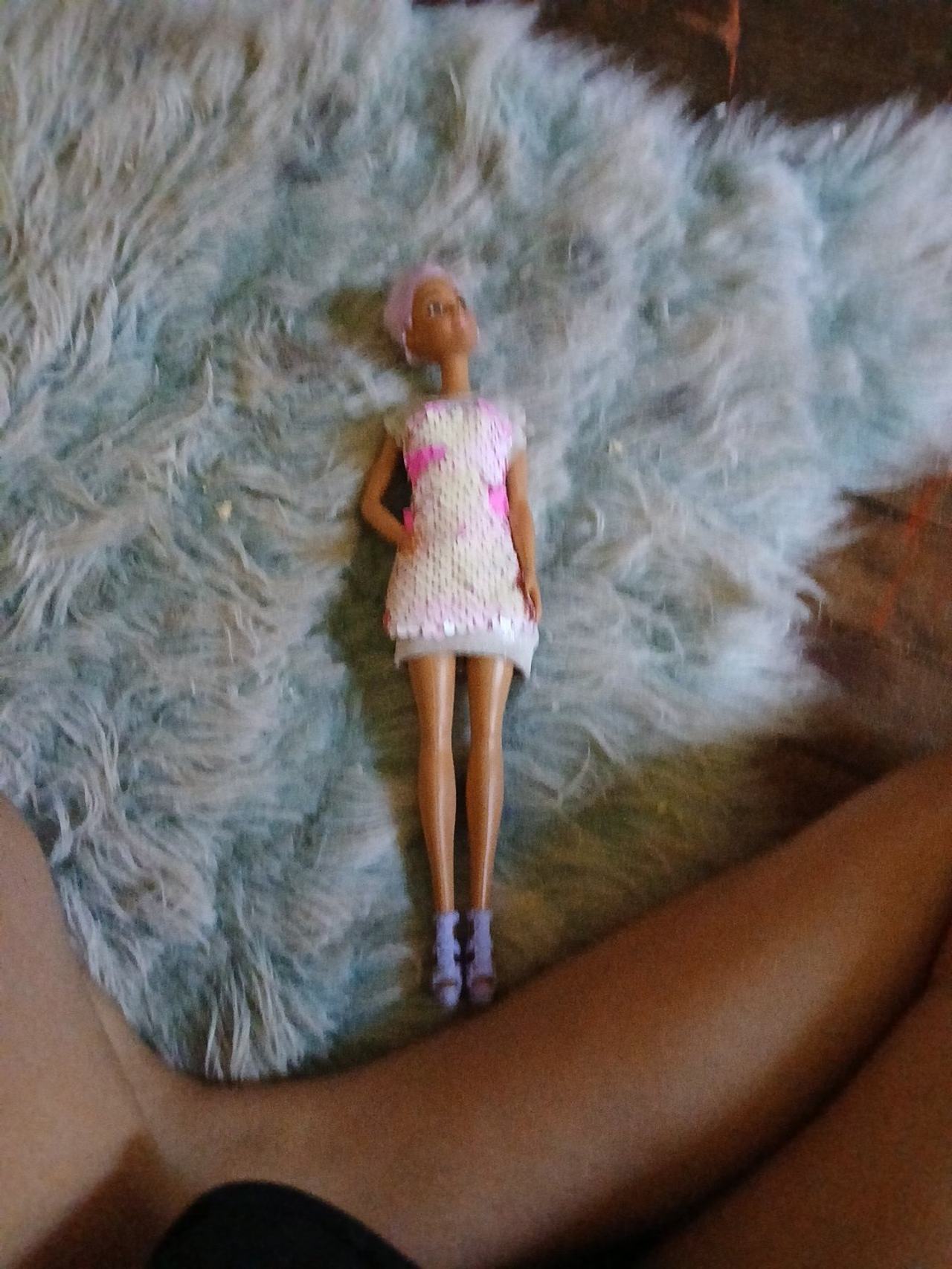 Barbie Fashionistas Doll #113 Pink Hair Sequin Dress