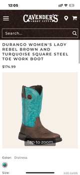Ariat Men's Western Boots with Turquoise Shaft - Image 2
