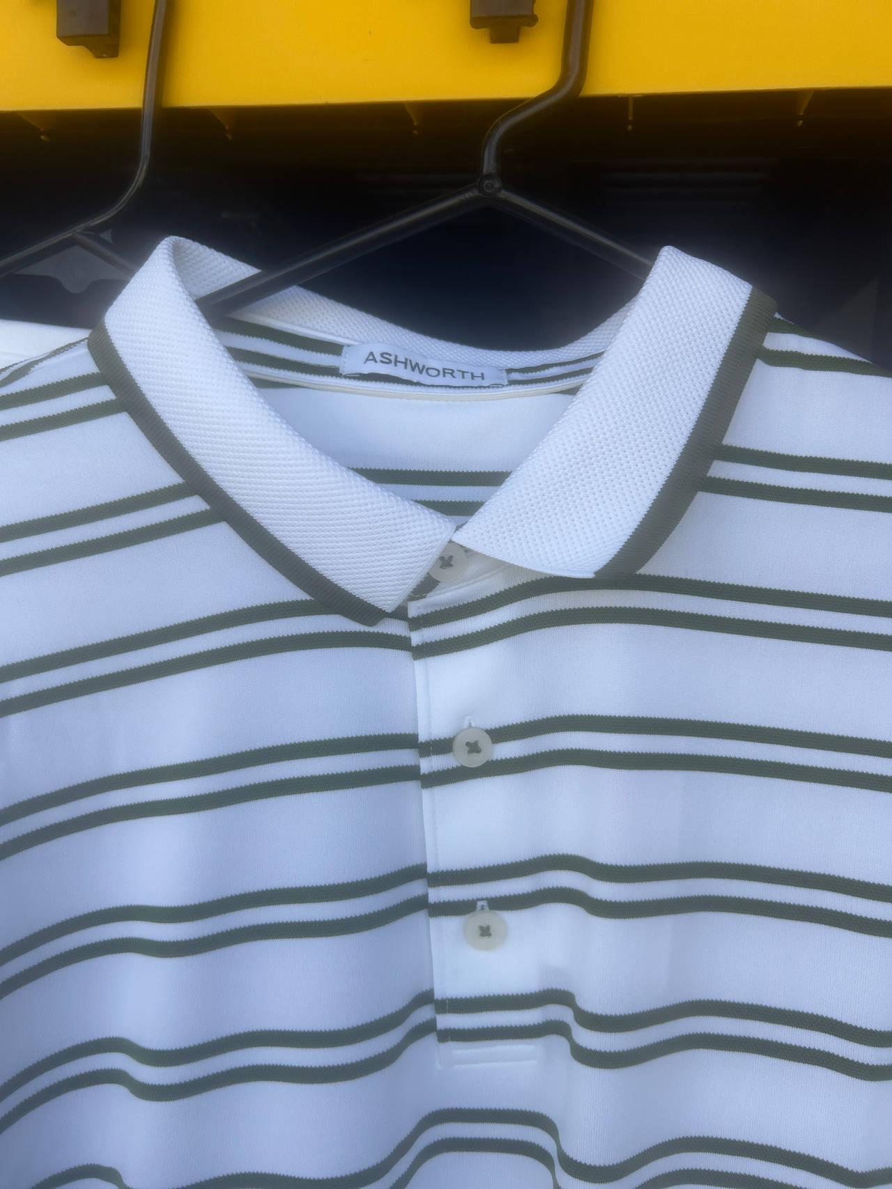 Ashworth Striped Golf Polo Shirt