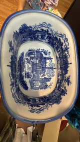 Victoria Ware Blue & White Porcelain Foot Bath Large - Image 4