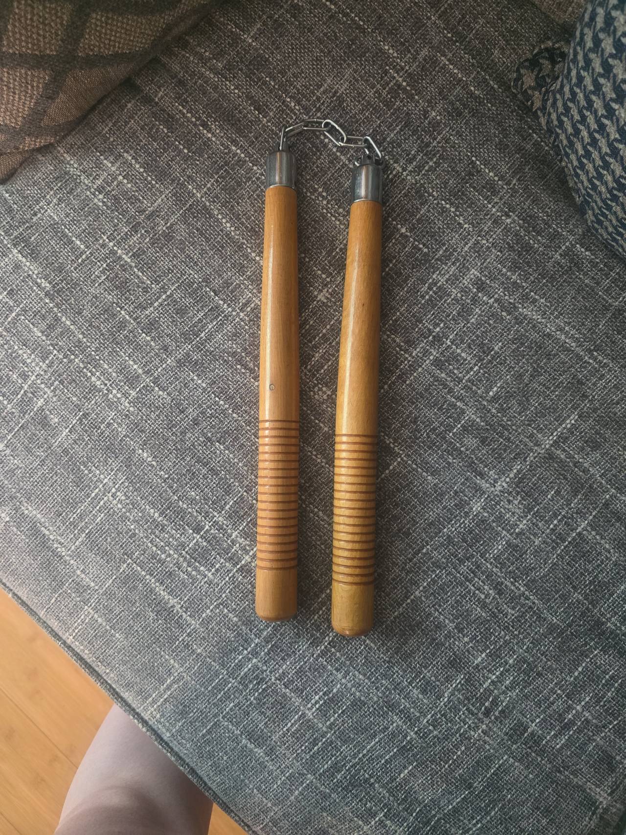 Wooden Nunchaku with Chain Swivel