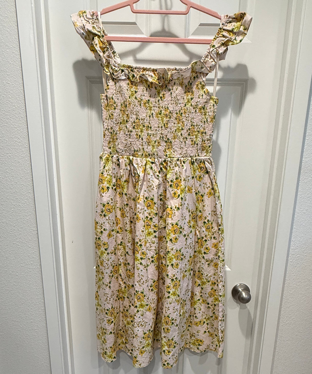 BCBGeneration Smocked Floral Midi Dress Size 12