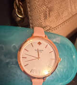 Kate Spade Metro Rose Gold-Tone Pink Leather Watch - Image 1