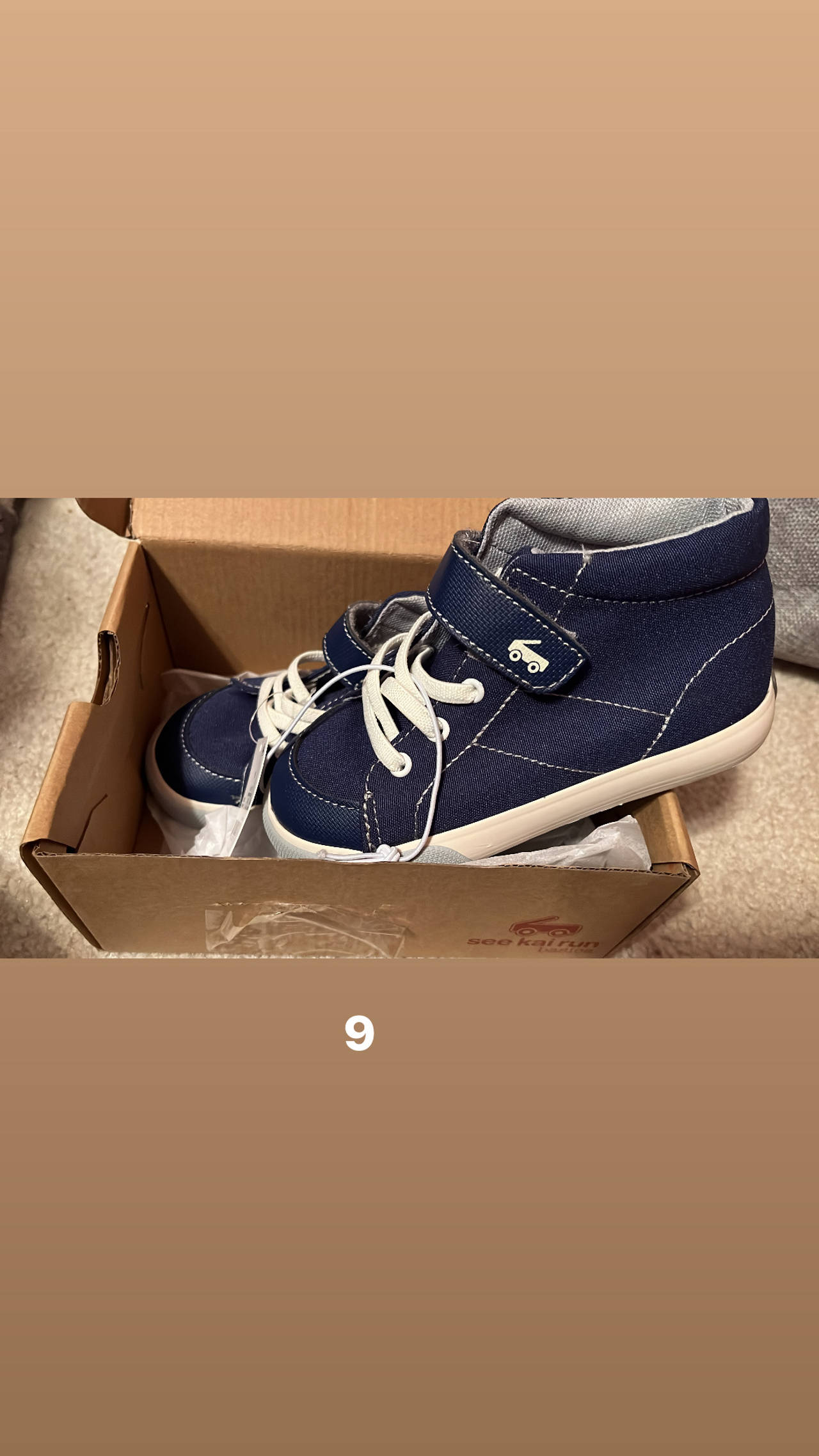 See Kai Run Peyton Navy High Top Sneaker new 9c