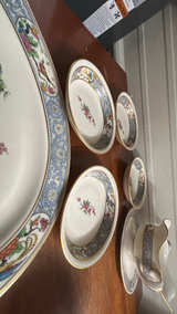 Lenox Ming Birds Oval Serving Platter " Gold Backstamp 7pcs - Image 6