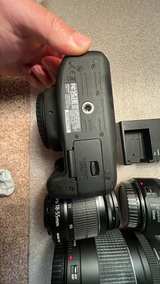 Canon EOS Rebel T7 DSLR Camera with 18-55mm, 75-300mm, and 50mm Lenses with bag - Image 3