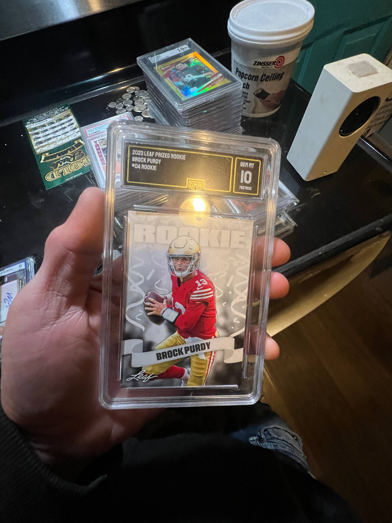 2023 Leaf Prized Rookie Brock Purdy #04 GMA 10