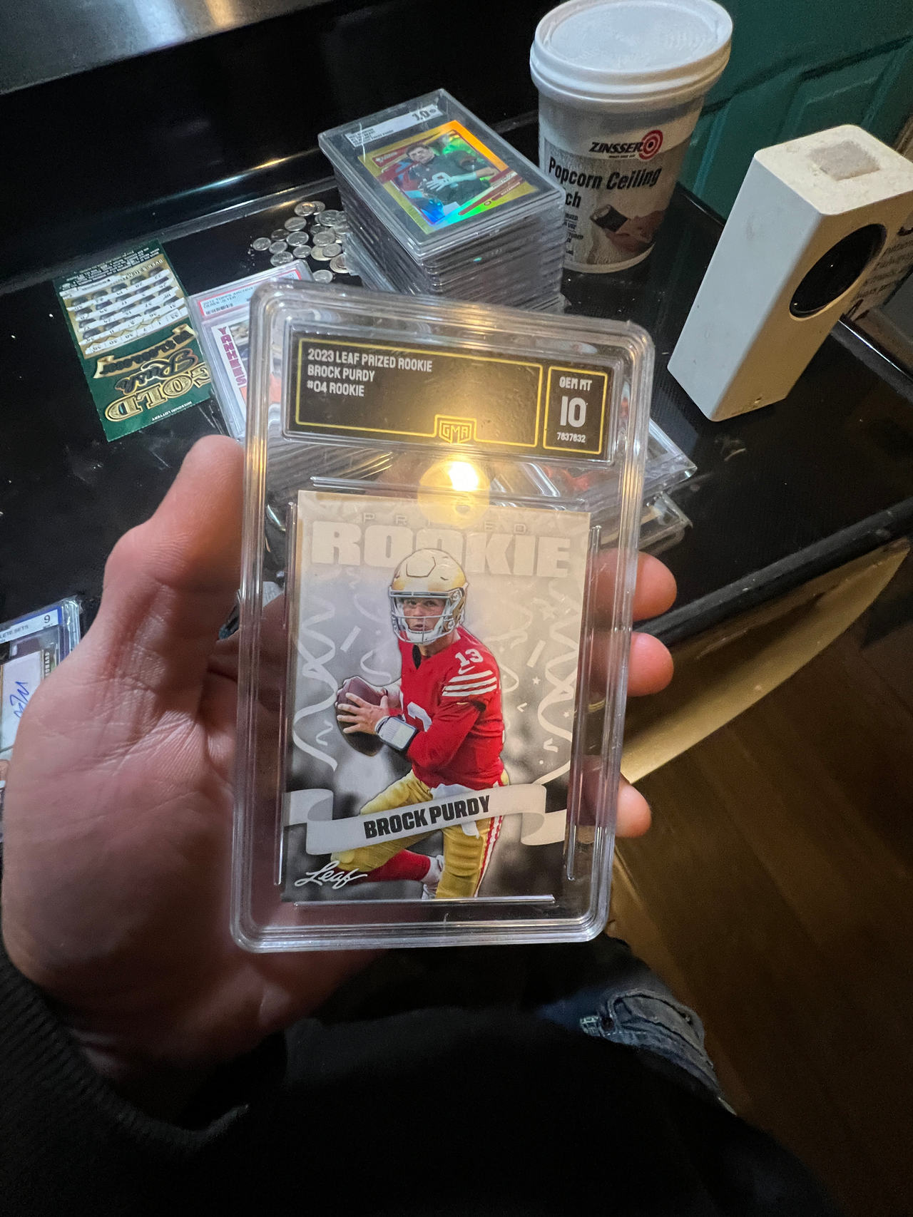 2023 Leaf Prized Rookie Brock Purdy #04 GMA 10