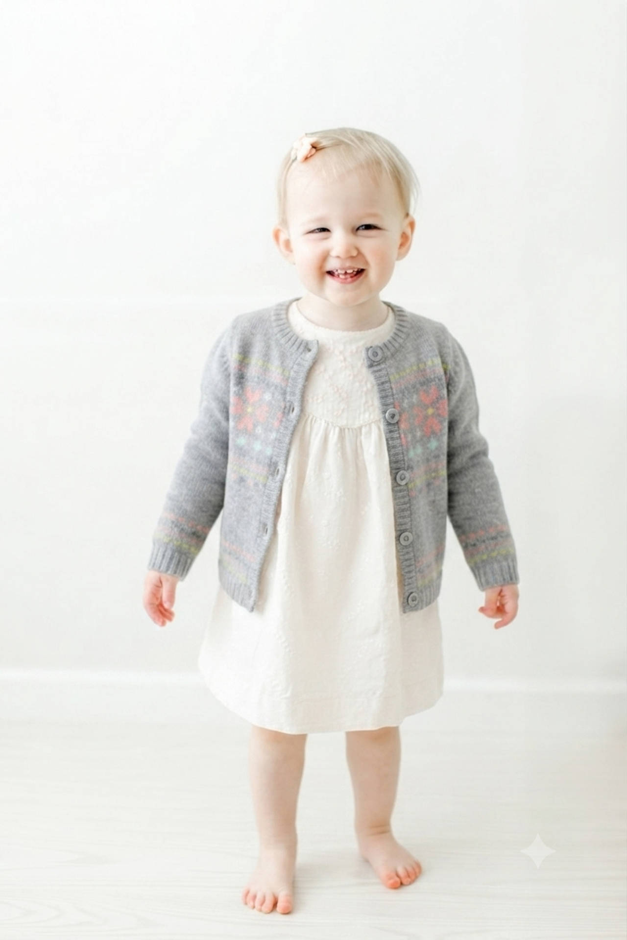 Carter's Girls' Grey Cardigan sz 18 Months