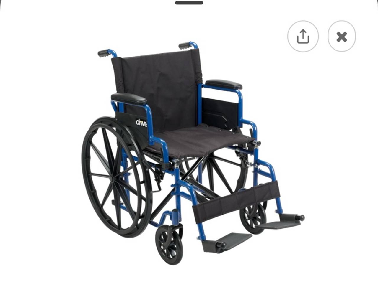 Blue Streak wheel/chair 16-inch Blue