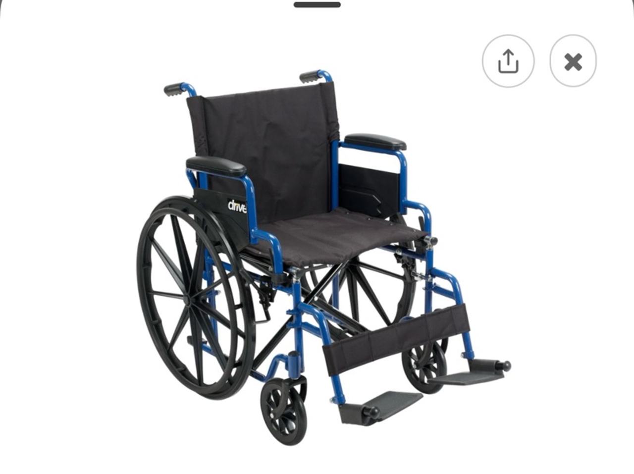 Blue Streak wheel/chair 16-inch Blue