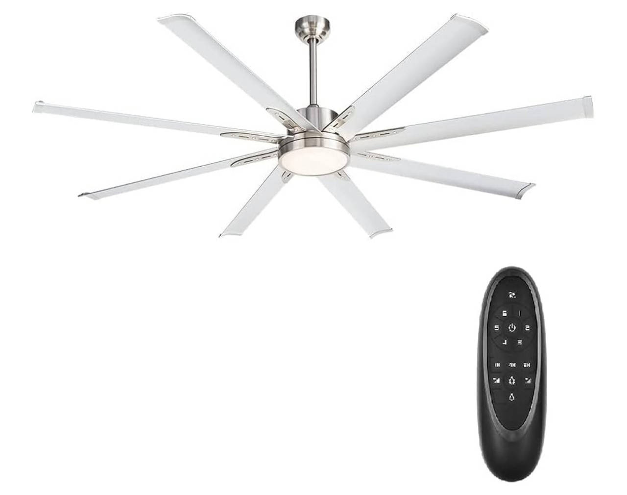 Home Decorators Collection Kensgrove 72 in. LED Indoor/Outdoor Brushed Nickel Ceiling Fan