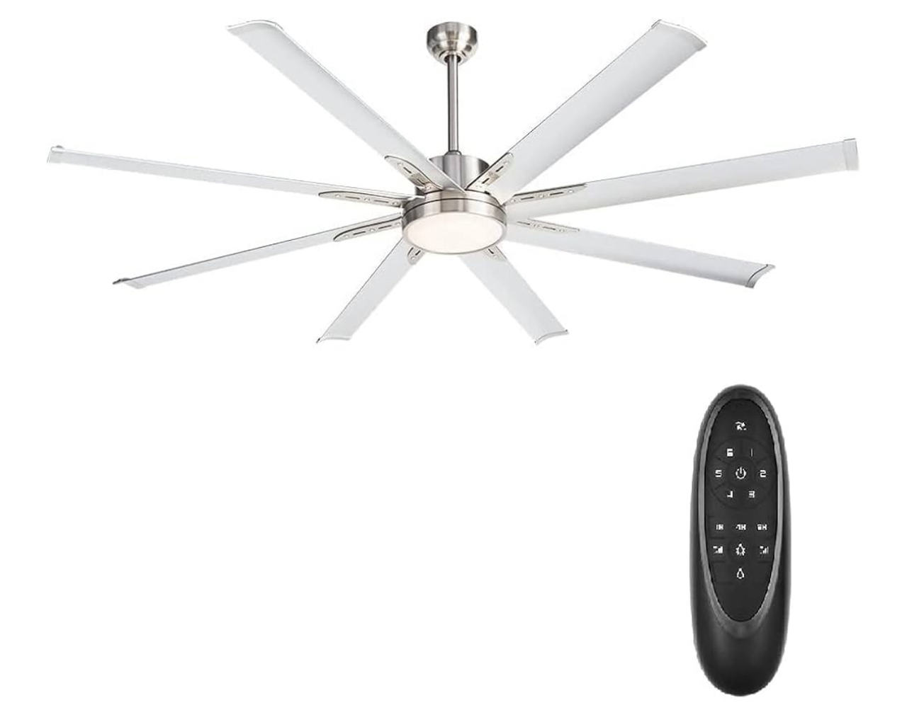 Home Decorators Collection Kensgrove 72 in. LED Indoor/Outdoor Brushed Nickel Ceiling Fan
