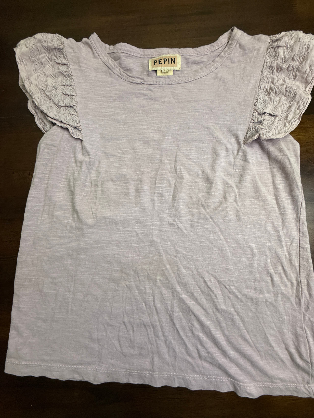 Pepin Ruffle Sleeve Slub Tee