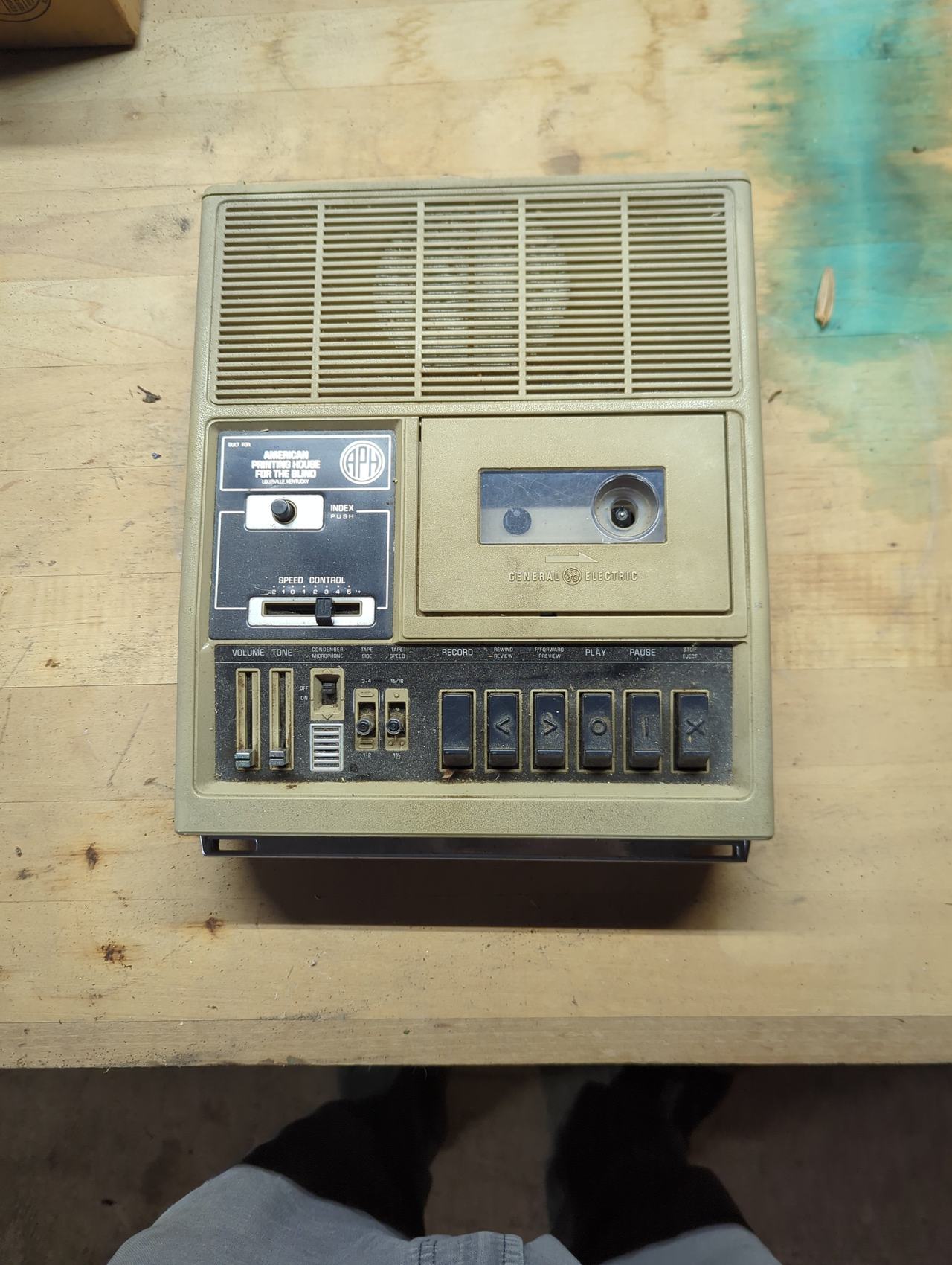 APH General Electric Cassette Recorder Player