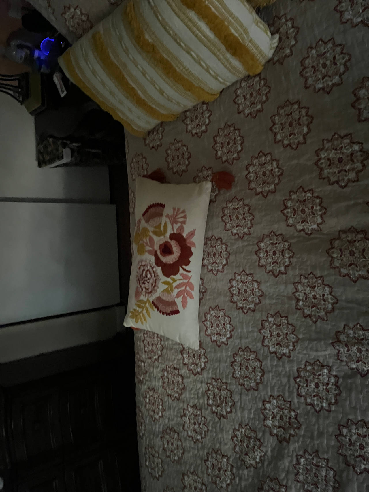 Embroidered Floral Quilt Bedding Set