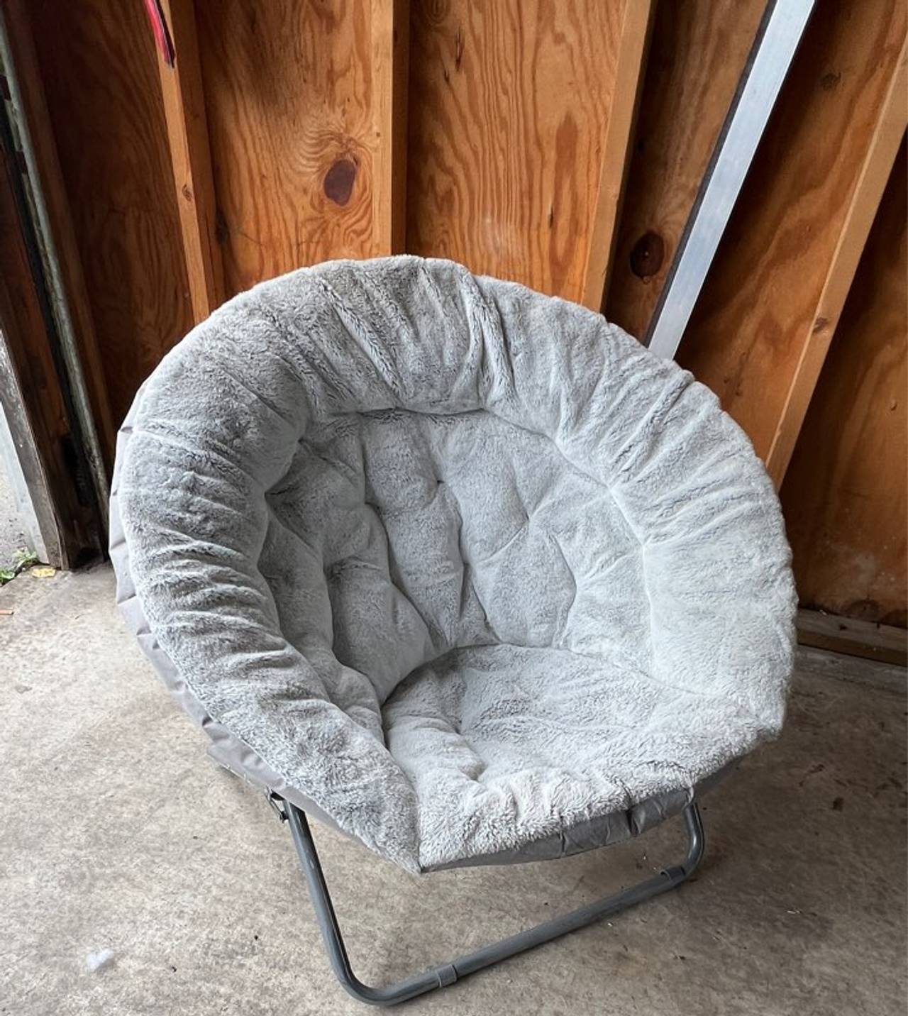 Mainstays Faux Fur Saucer Chair