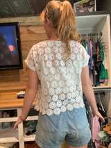White Crochet Lace Top - Image 2
