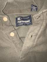 American Eagle Men's Long Sleeve Henley Shirt Gray - Image 2