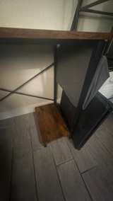 Rustic L-Shaped Computer Desk with Rolling Cabinet - Image 6