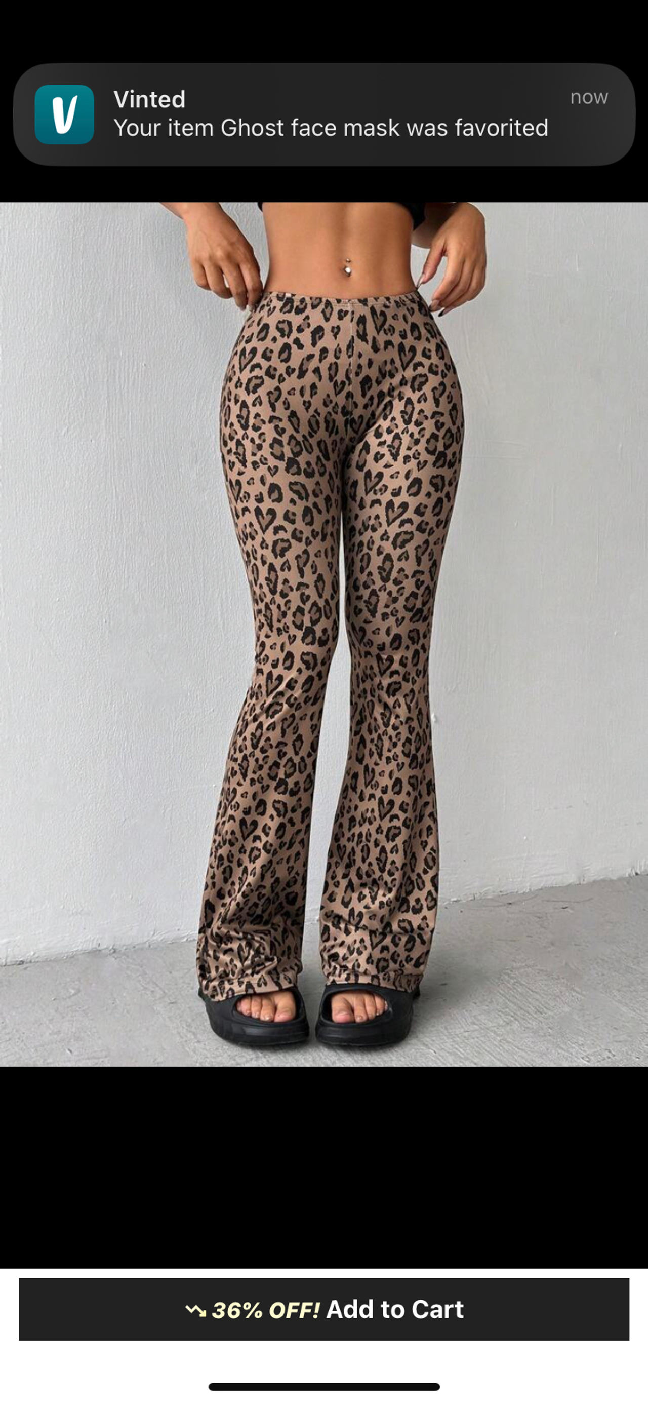 Leopard Print Flared Pants