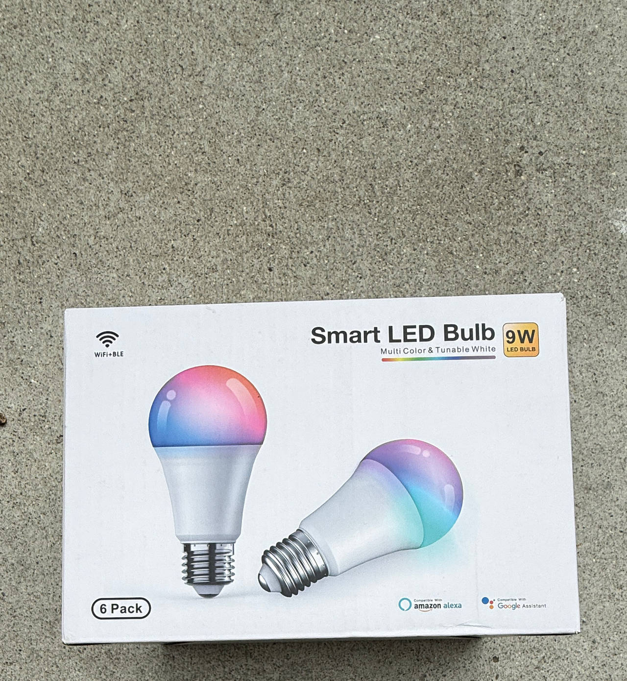 Smart LED Bulb 9W Multi Color & Tunable White 6-Pack