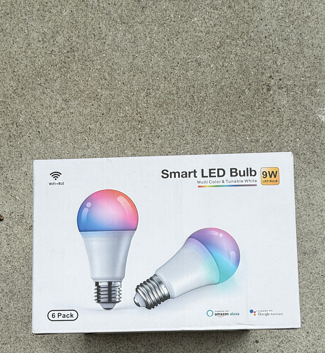 Smart LED Bulb 9W Multi Color & Tunable White 6-Pack