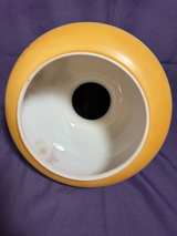 Vintage Fenton Yellow Floral Milk Glass Ruffled Lamp Shade - Image 7