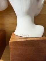 Cybis Porcelain Children Busts Boy Girl Sculpture Set w/ Wood Bases Signed - Image 7
