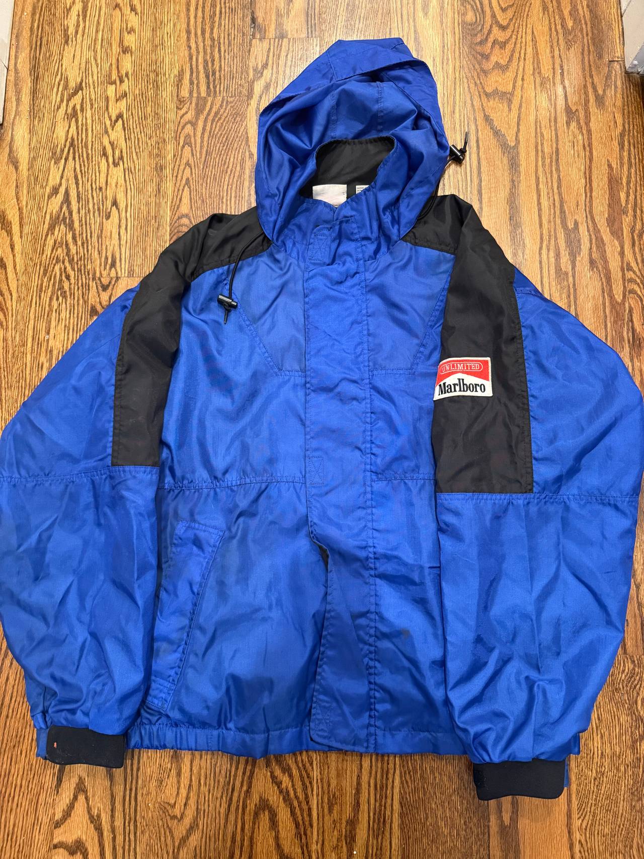 Marlboro Unlimited Blue Nylon windbreaker Jacket
