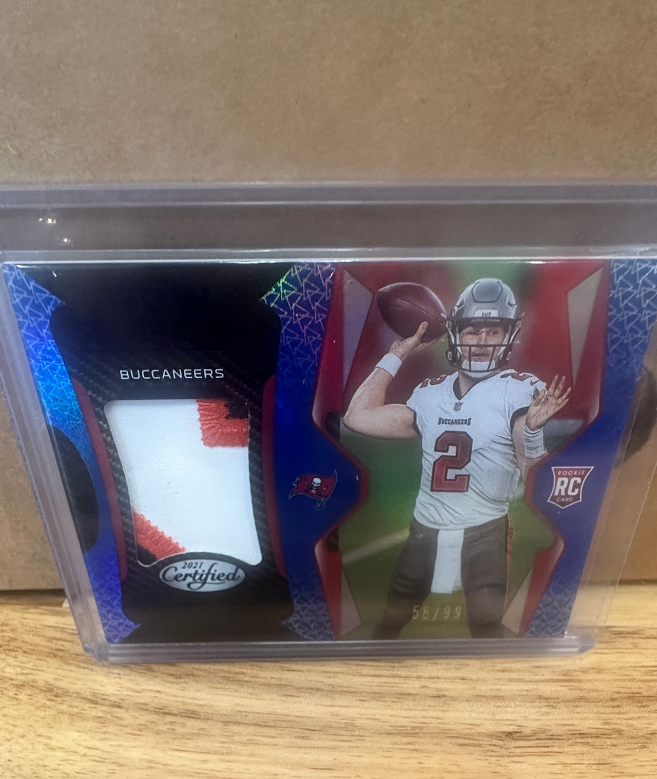 2021 Panini Certified Kyle Trask Rookie Patch Blue Mirror 56 /99 #202
