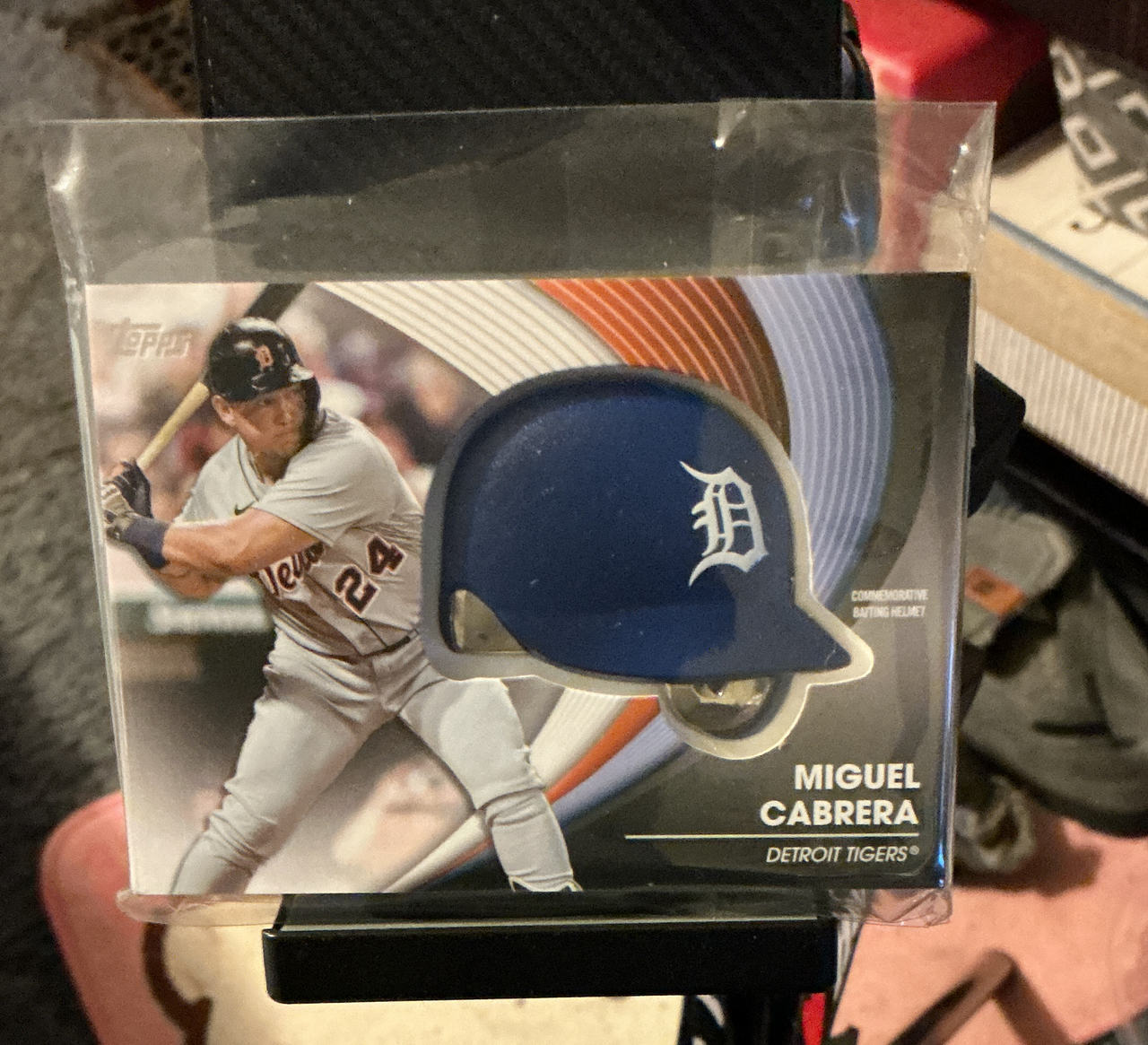 2022 Topps Miguel Cabrera Commemorative Batting Helmet Relic Card