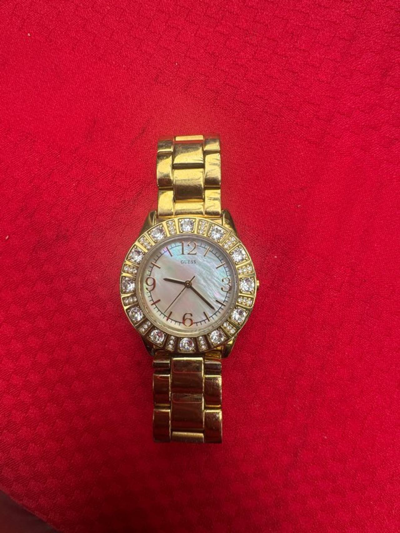 Guess Women's Gold-Tone Crystal Watch