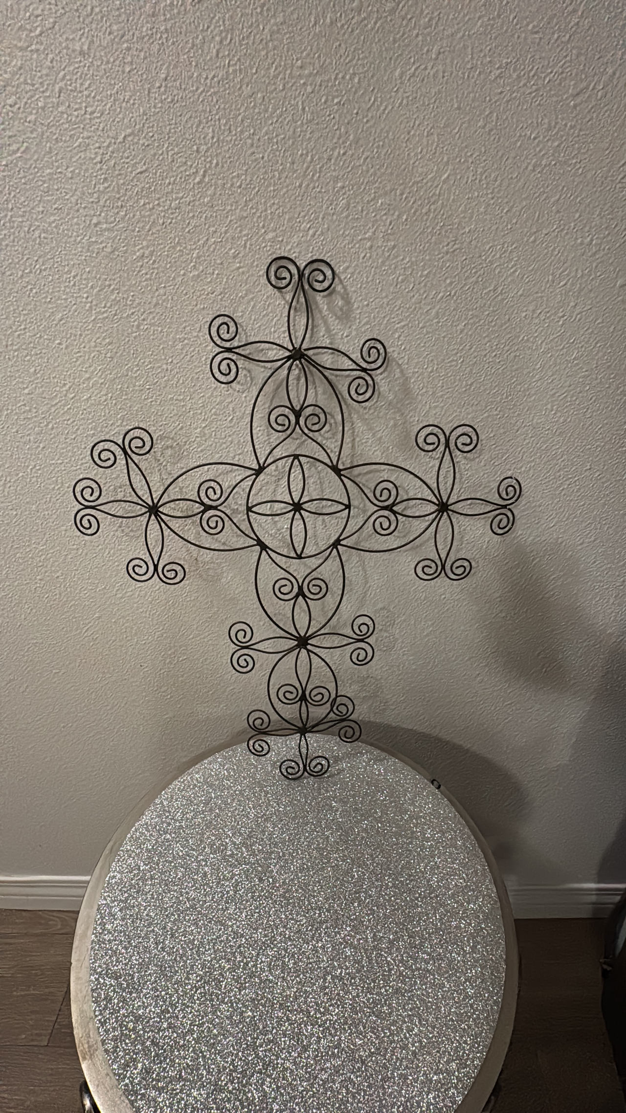 Wrought Iron Style Scroll Wall Cross