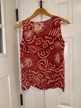 Carole Little 100% Silk Vintage Floral Lace Red A-Line Dress Size 6 Red Top - Image 3