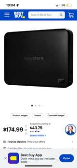 Western Digital WD Easystore Portable External Hard Drive Black 6TB - Image 2