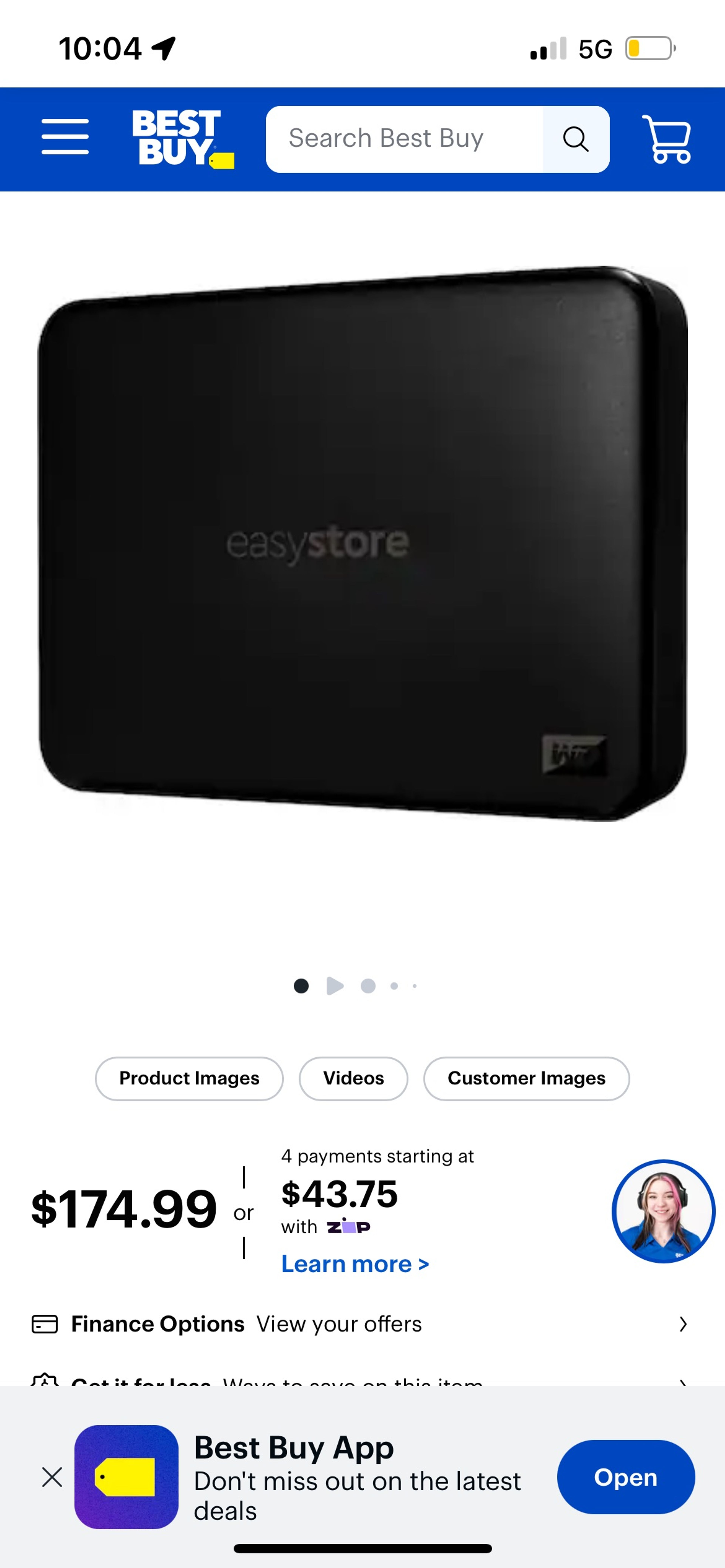 Western Digital WD Easystore Portable External Hard Drive Black 6TB - Image 2