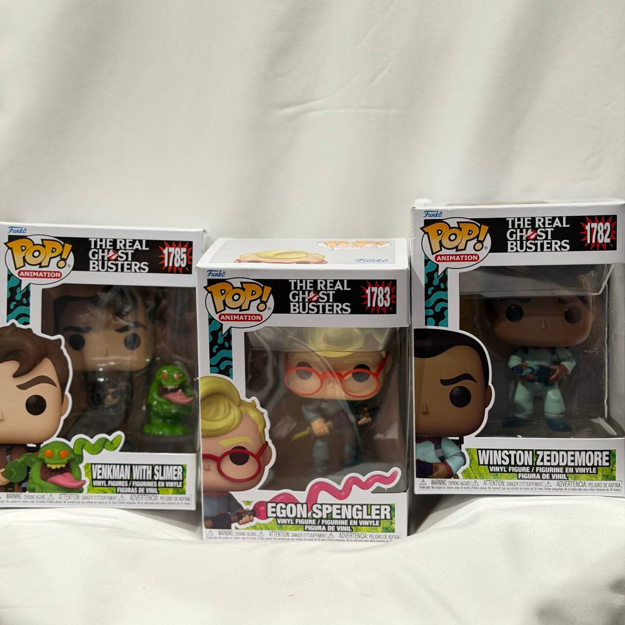 Funko Pop The Real Ghostbusters Set - Venkman 1785, Egon 1783, Winston 1782