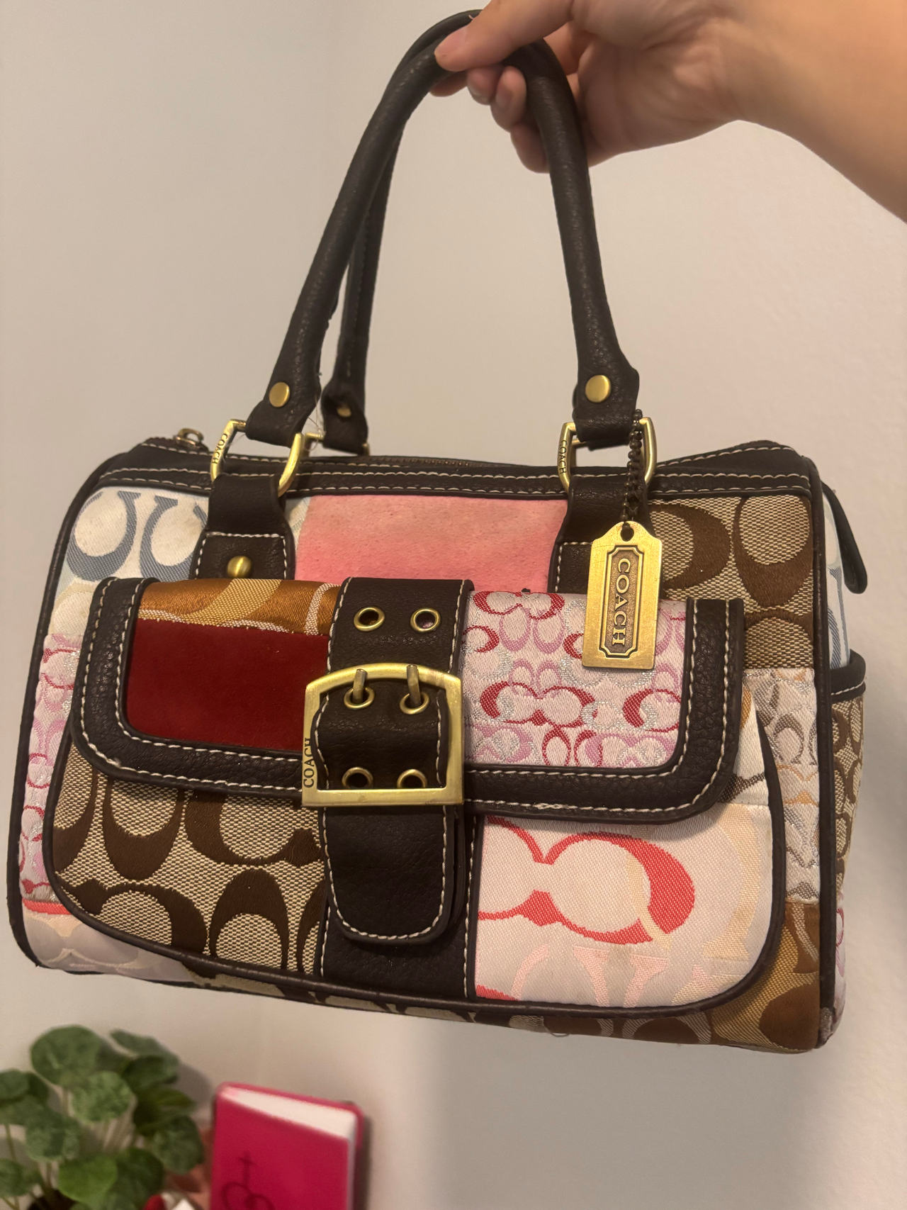 Coach Holiday Patchwork Satchel 10482
