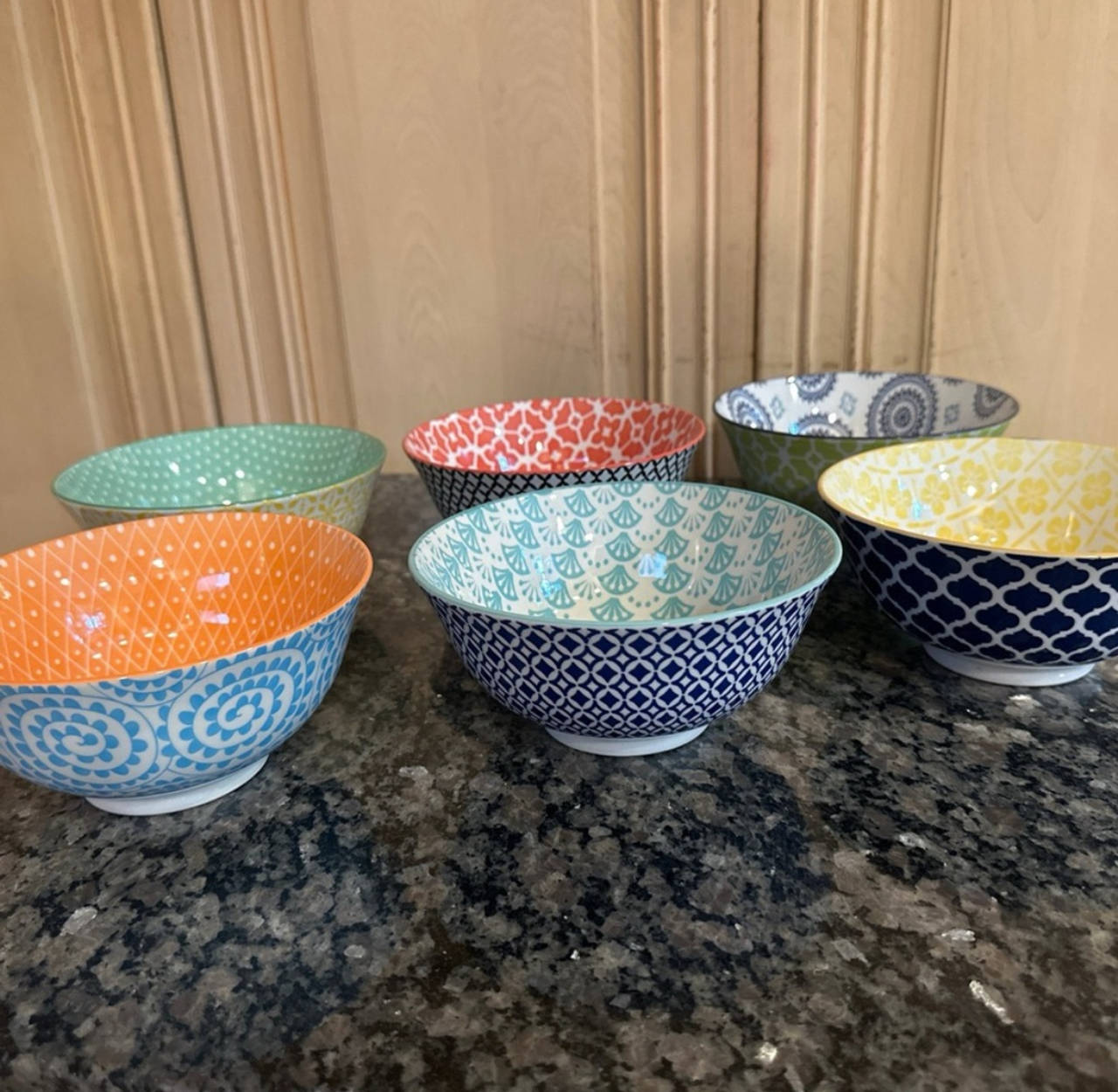 Assorted Patterned Ceramic Bowls