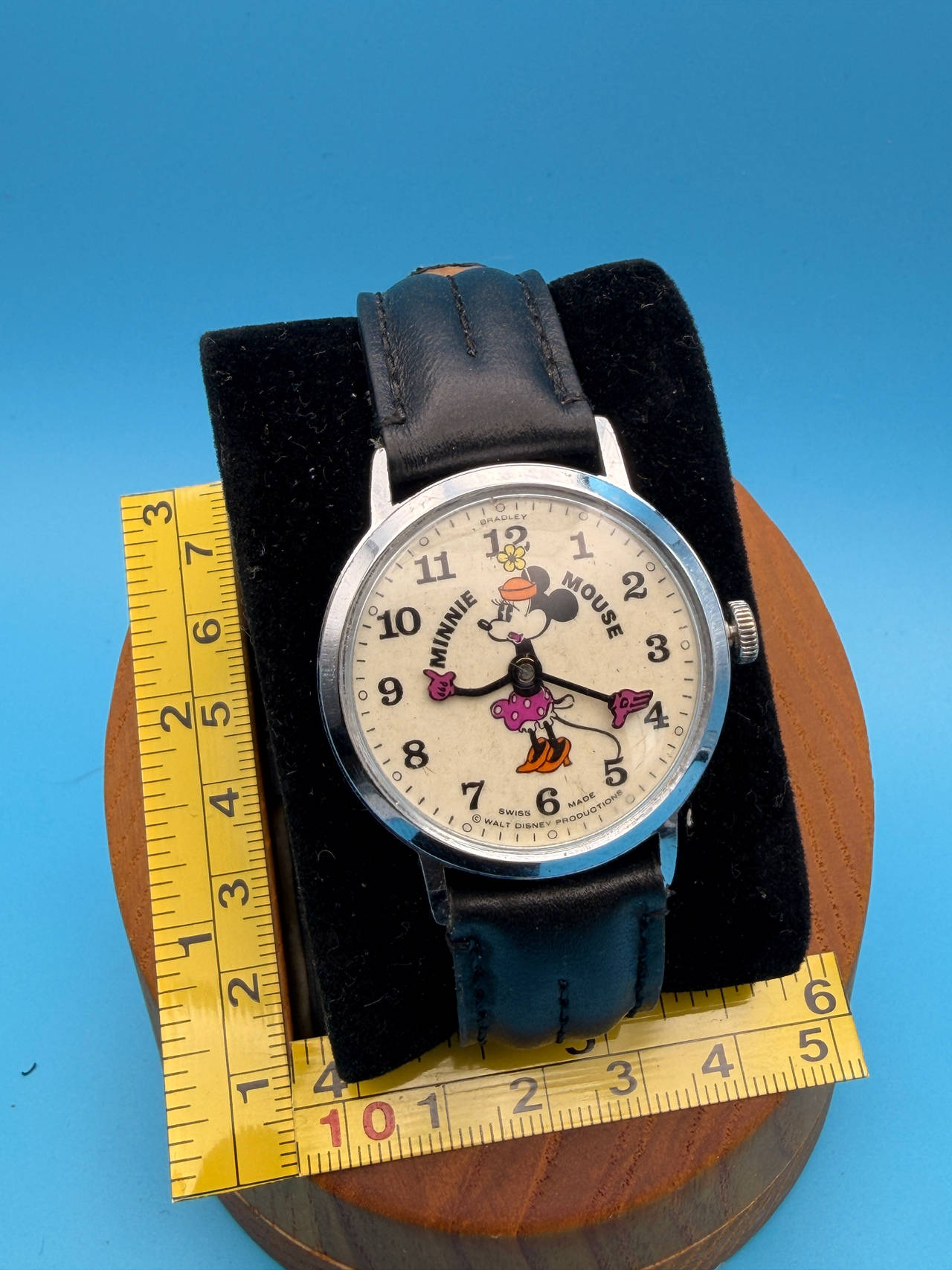 Vintage 1962 Swiss Made, WDW Bradley Minnie Mouse Watch. Signed. Serviced #0001