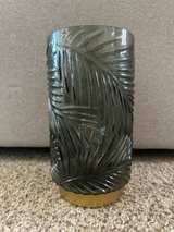 Palm Leaf Glass Cordless Lamp - Green and Gold - Image 3