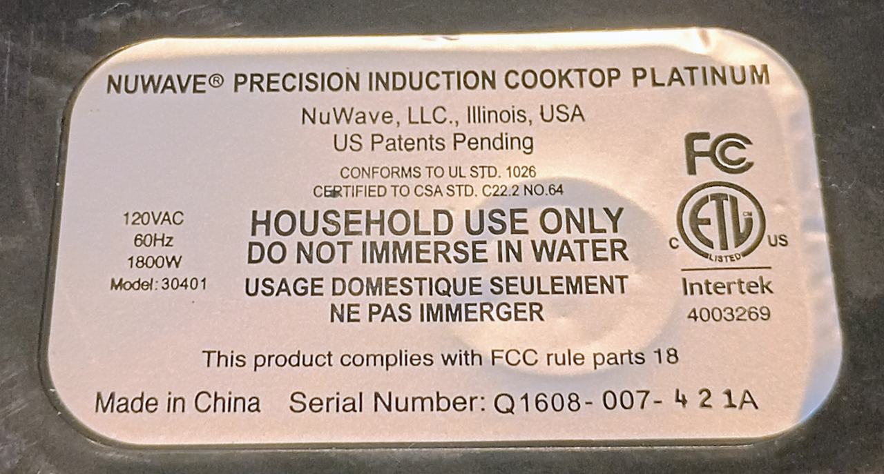 NuWave Precision Induction Cooktop Gold