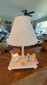 Vintage Irmi Jack and Jill Wooden Nursery Lamp - Image 1