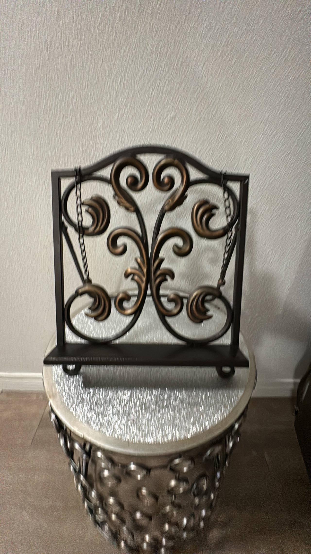 Wrought Iron Scrollwork Cookbook Stand