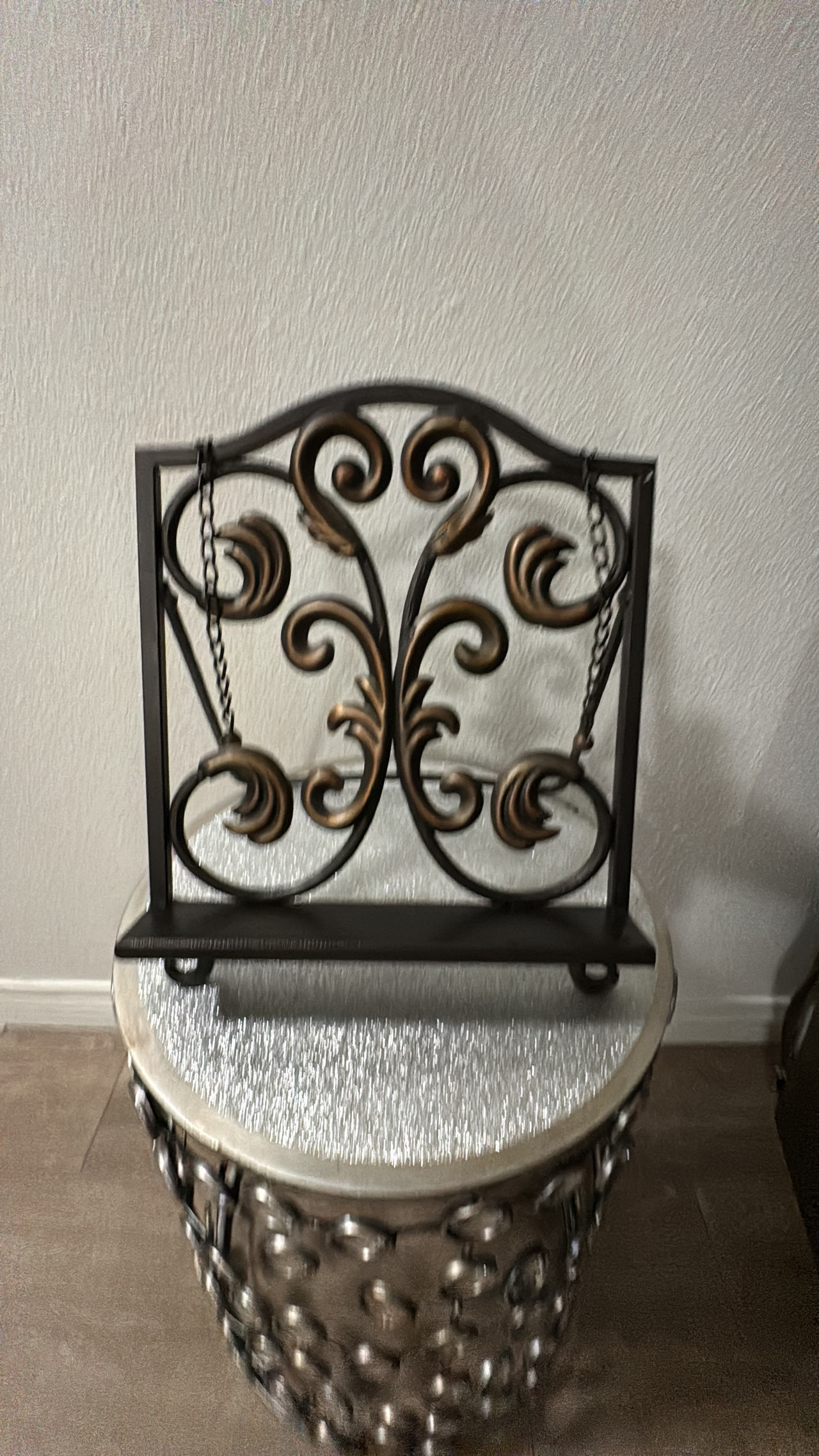 Wrought Iron Scrollwork Cookbook Stand