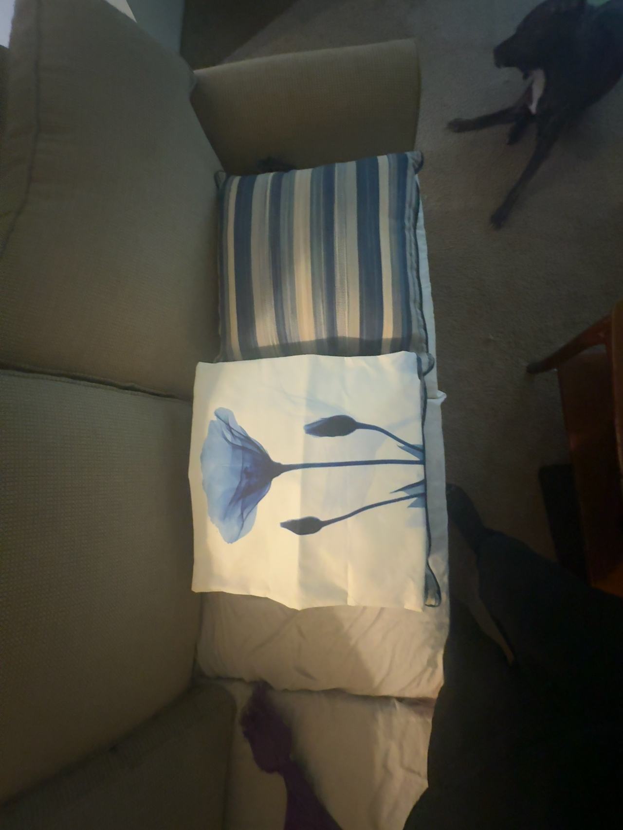 Doliving Blue Floral Throw Pillow Cover Set of 4