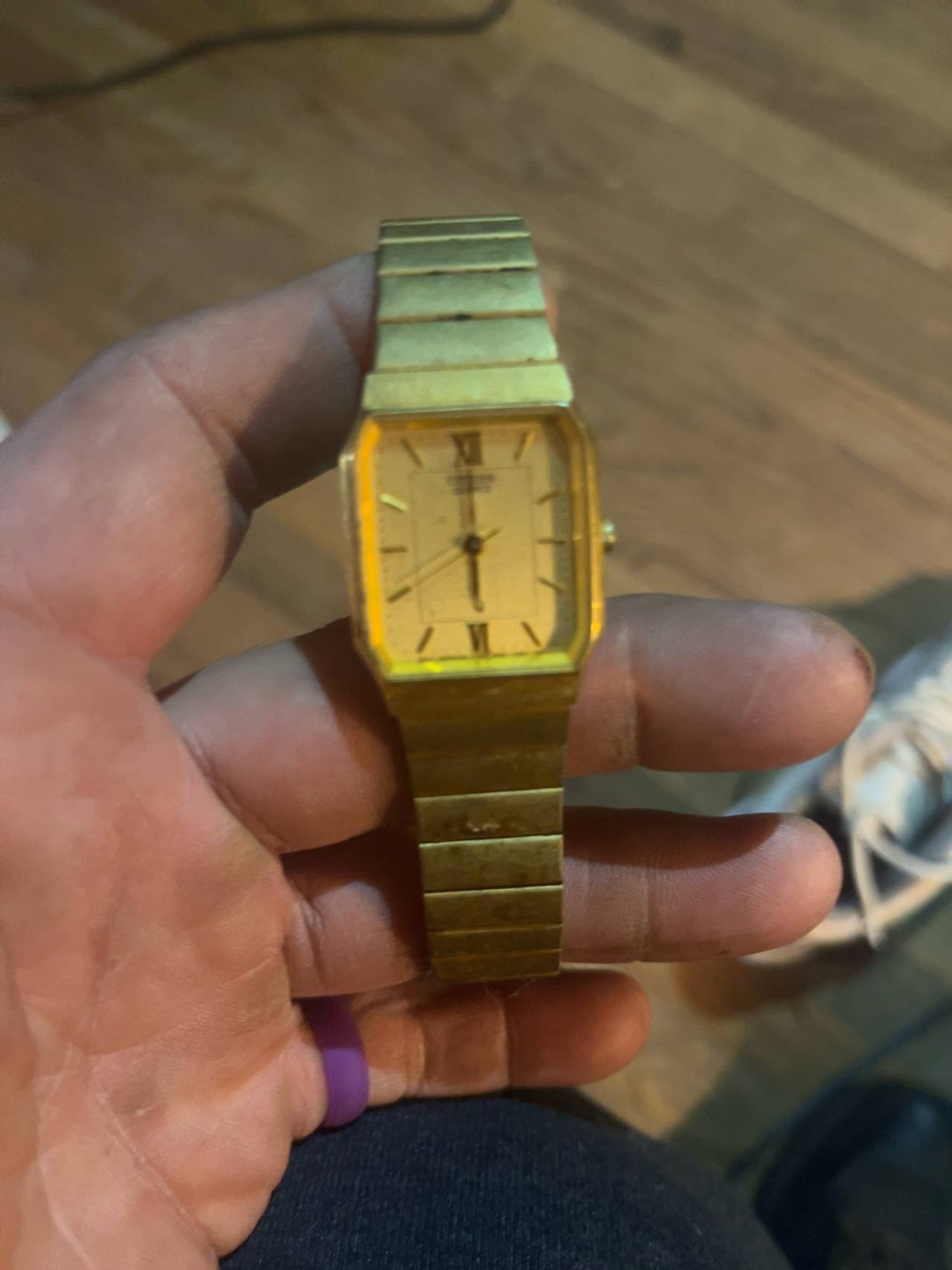 Citizen Gold Tone Quartz Tank Watch